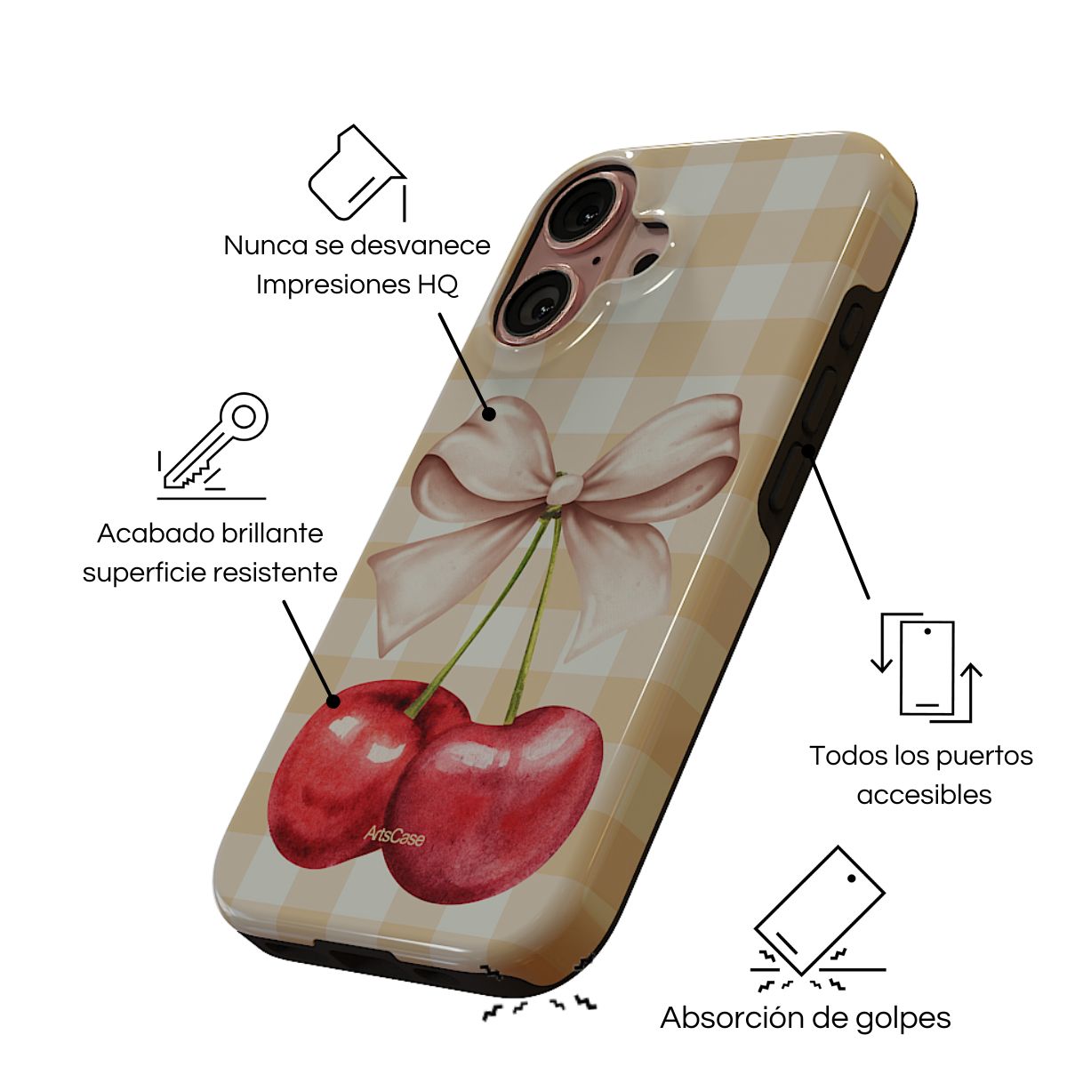 ARTSCASE - Case iphone 16 Pro Max Cherry ArtsCase