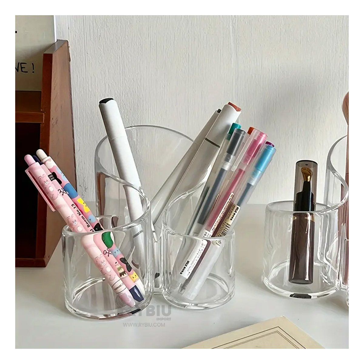 GENERICO - Organizador de Maquillaje en Transparente Y+Papel de Regalo