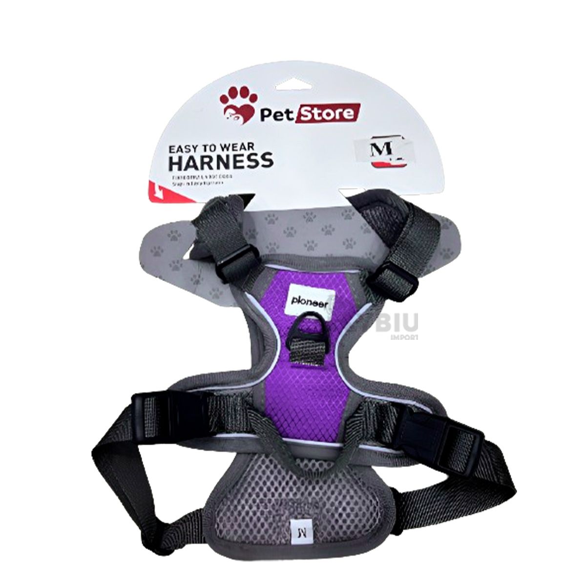 RYBIU IMPORT - Pechera Ergonomica para Cachorros M Morado Y+Papel de Regalo