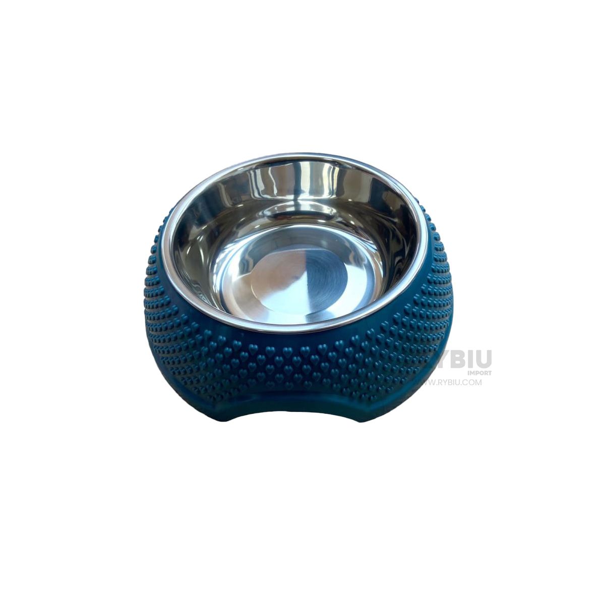RYBIU IMPORT - Cuenco Grande para Cachorros Azul Oscuro Y+Regalo Stickers