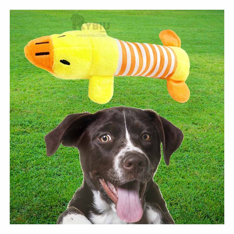 RYBIU IMPORT - Juguete de Peluche con Sonido Chirriante Amarillo y Naranja
