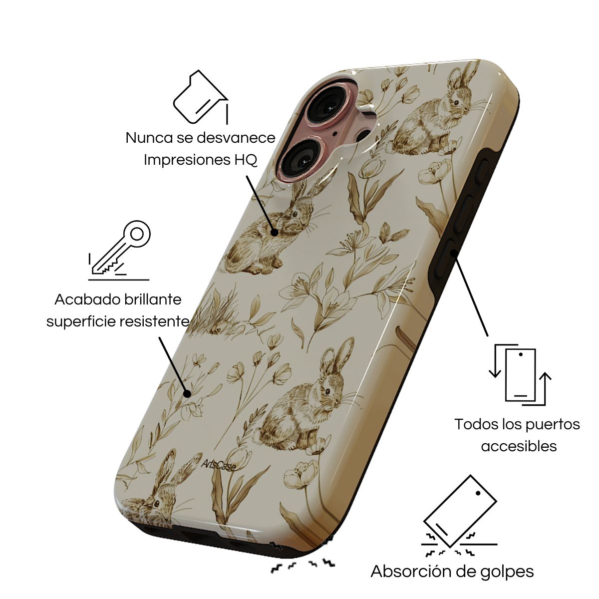 ARTSCASE - Case iphone 15 Pro Rabbit ArtsCase