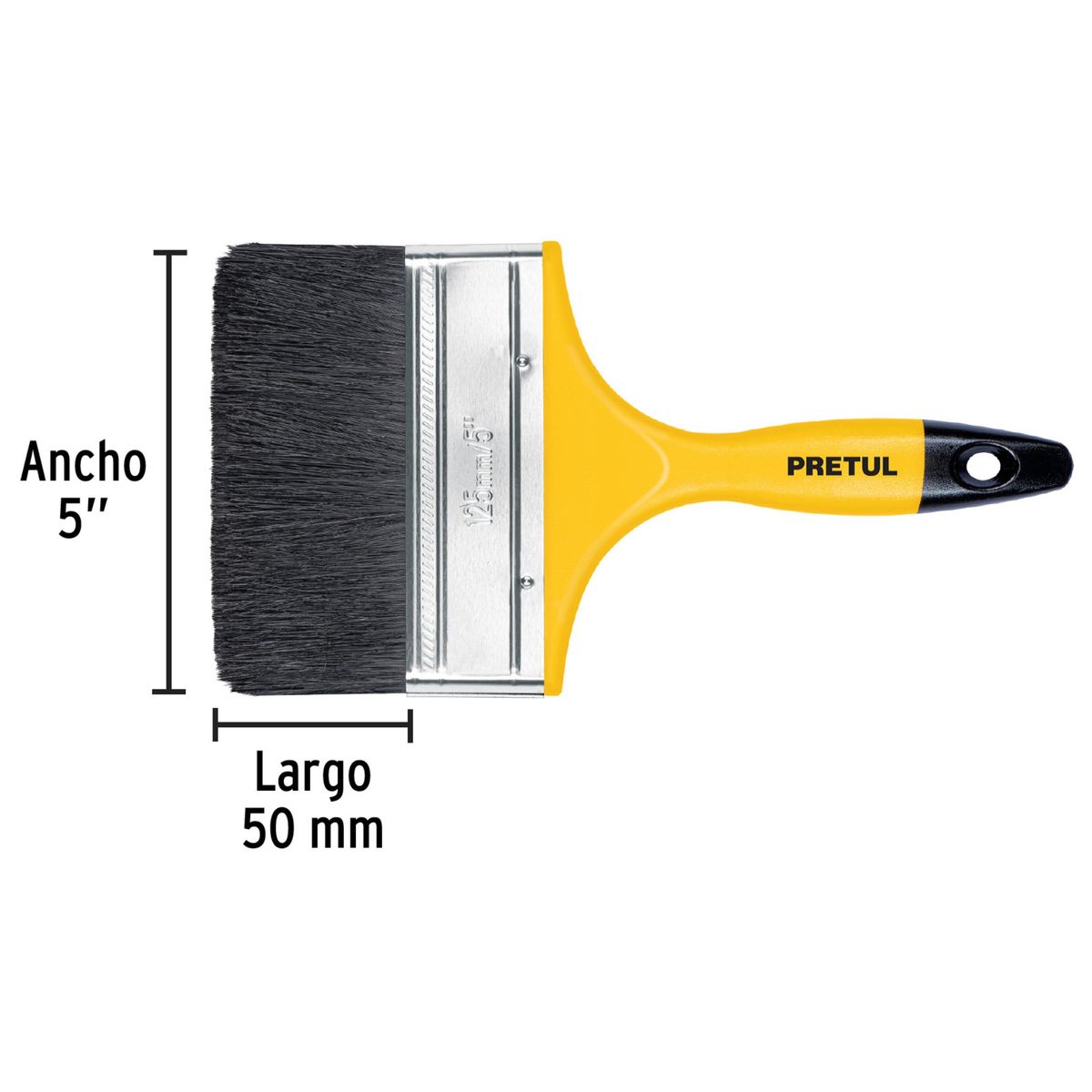 TRUPER - Brocha 5 pulgadas para fino acabado,  Pretul TRUPER