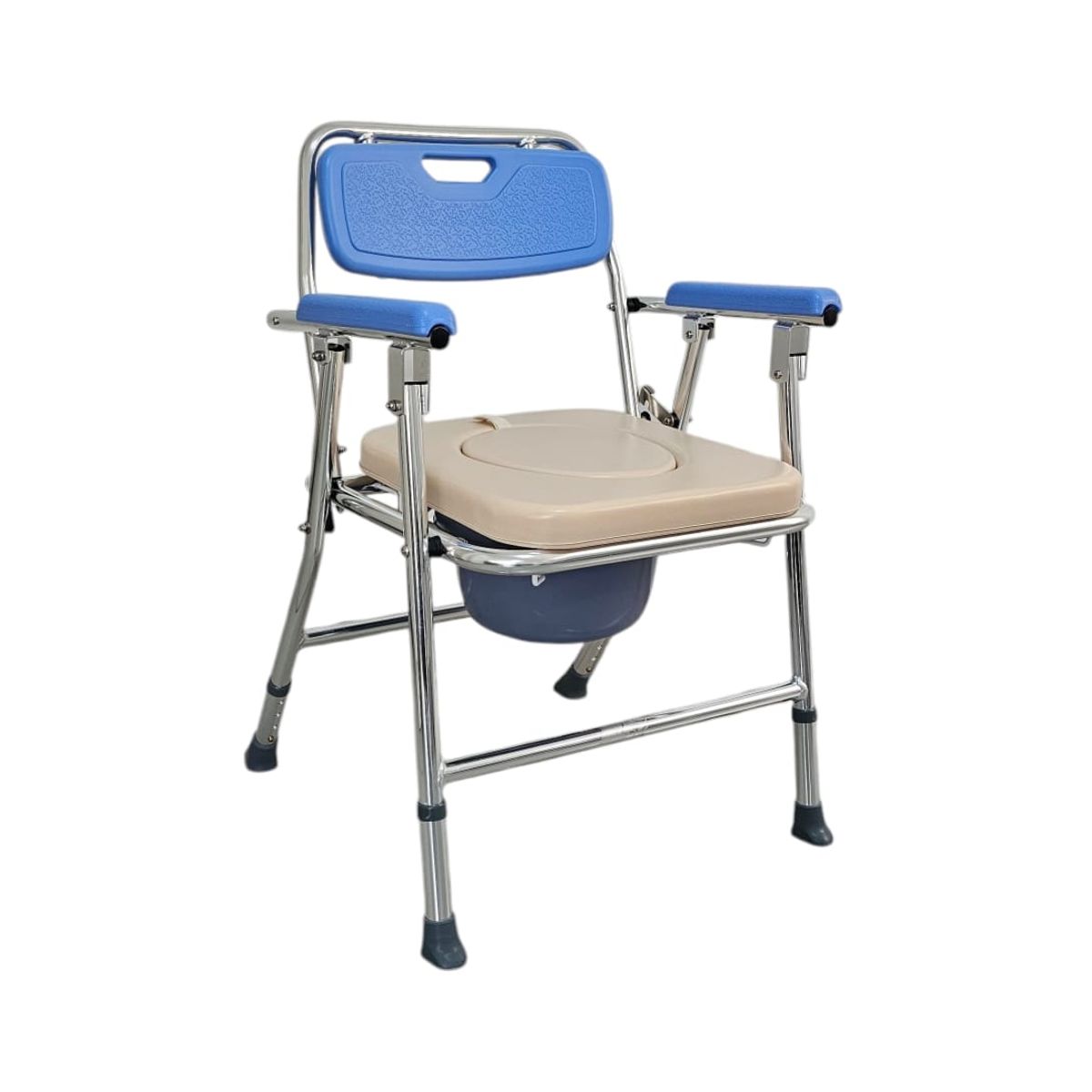 GENERICO - Silla Inodoro Portátil de Aluminio con Asiento Acolchado