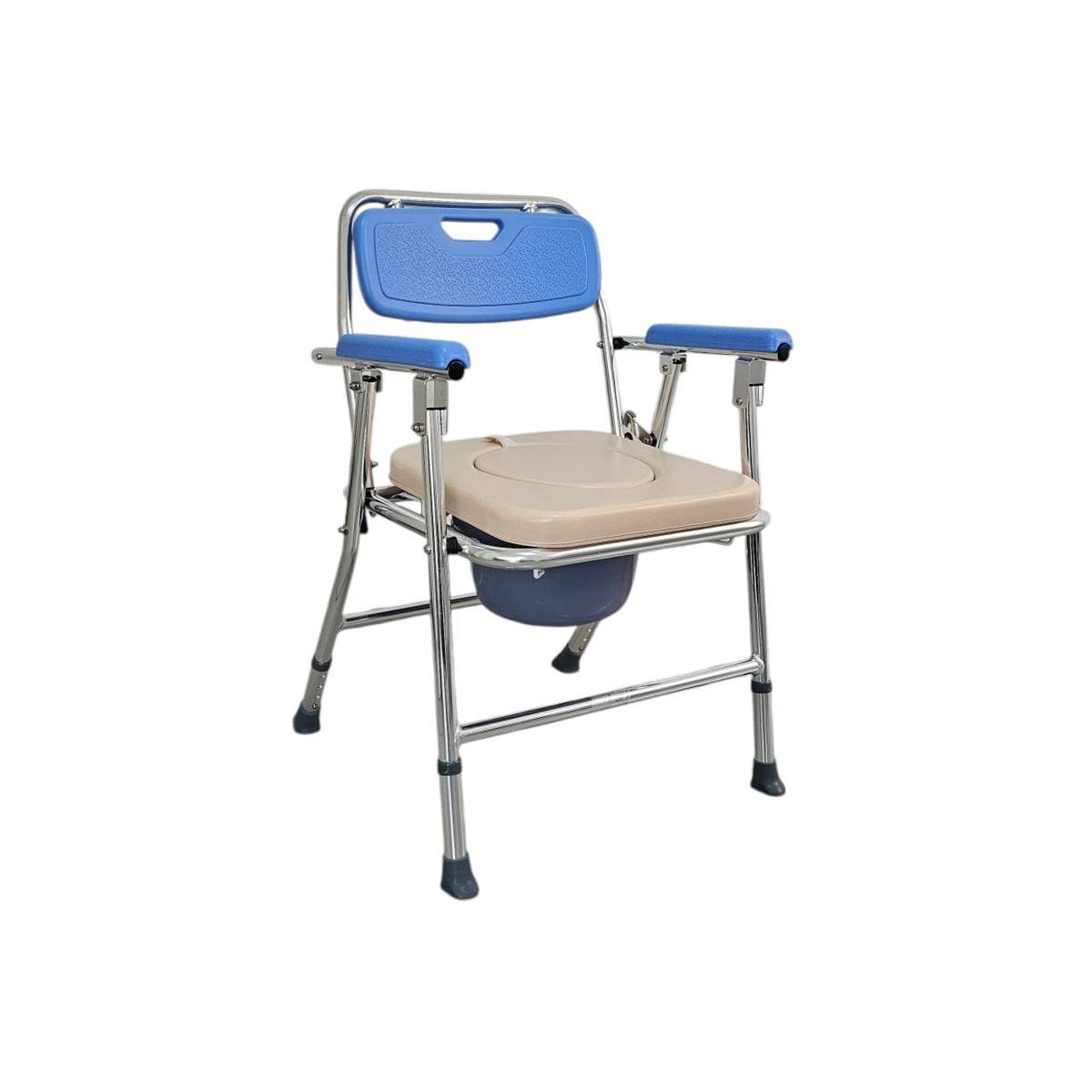 GENERICO - Silla Inodoro Portátil de Aluminio con Asiento Acolchado