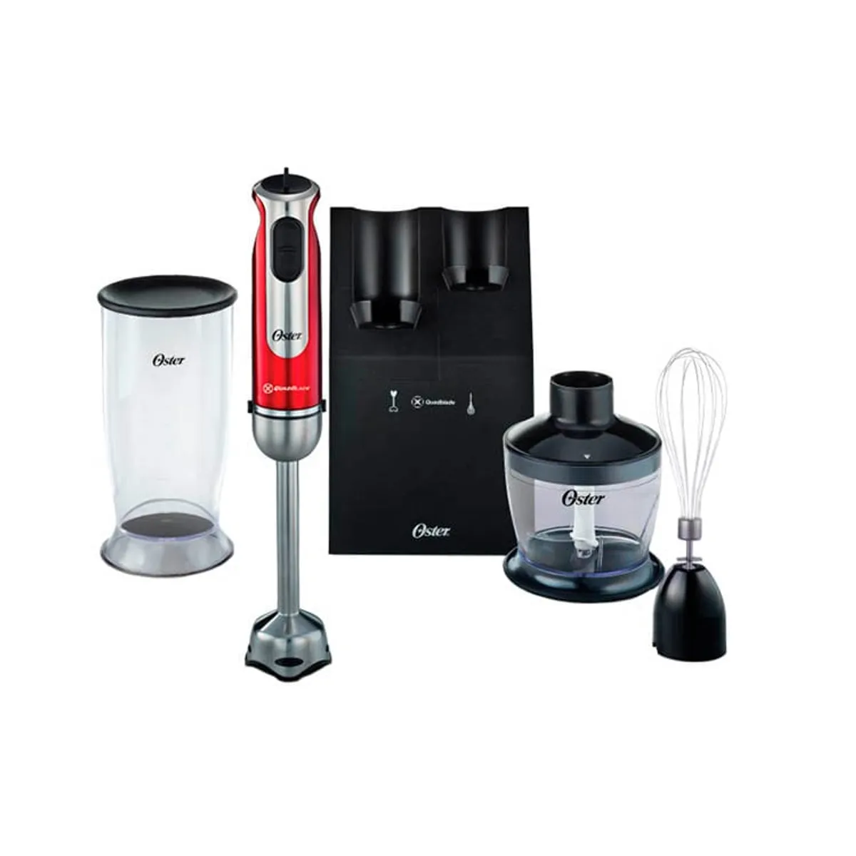 OSTER - Batidora Oster de Inmersión con Accesorios FPSTHB2801 051 Rojo
