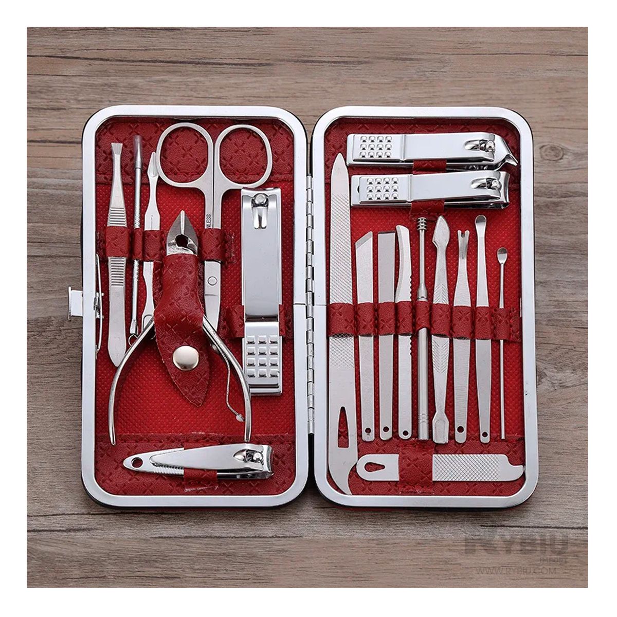 GENERICO - Kit Resistente de Manicure en Color Rojo Y+Regalo Stickers