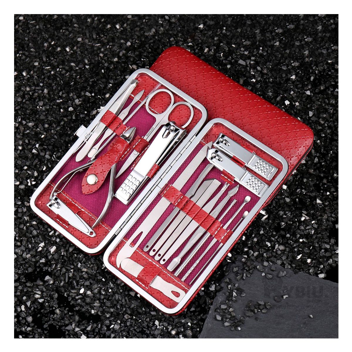 GENERICO - Set de Belleza de Manos y Pies en Rojo Y+Regalo Agendita