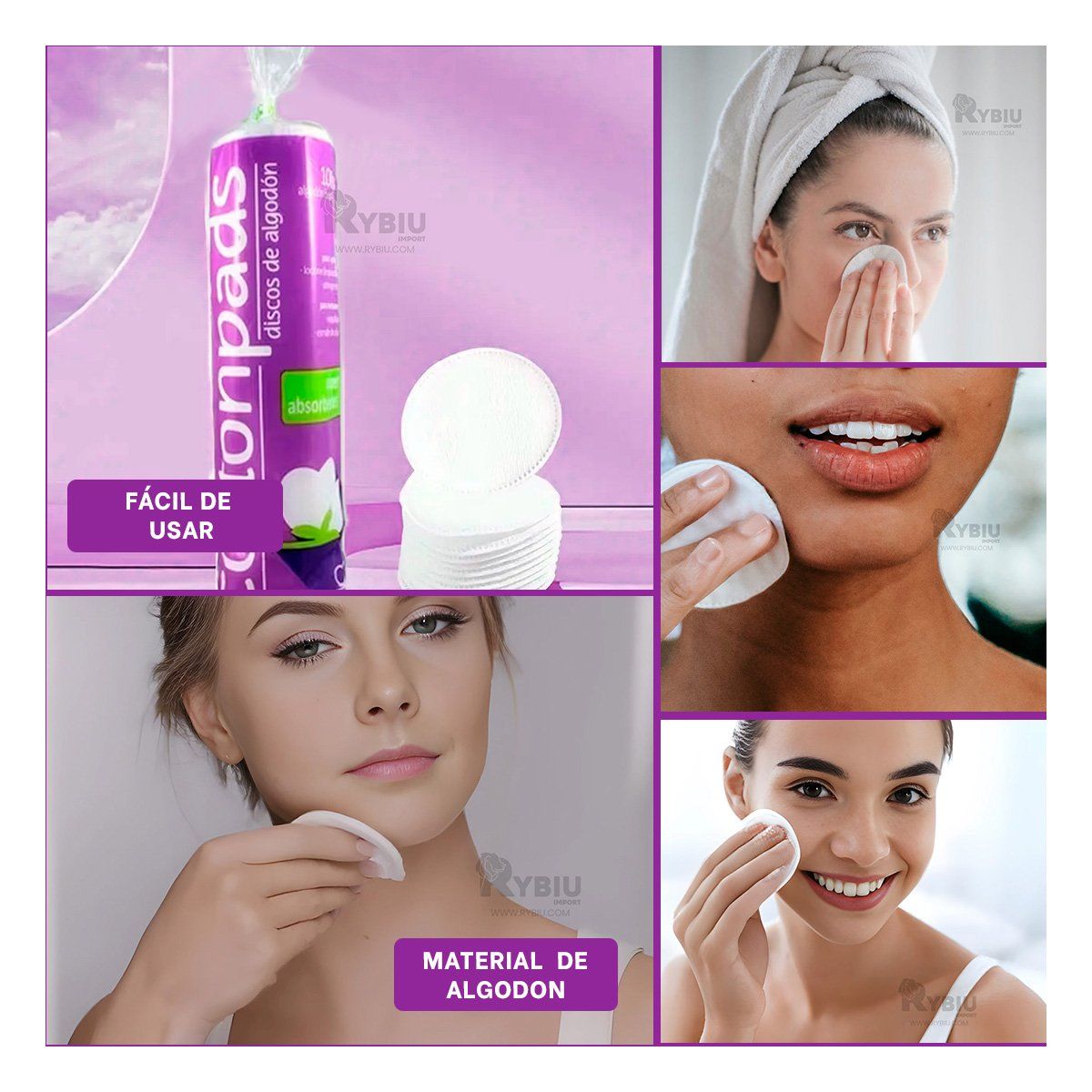 GENERICO - Limpiador Desmaquillante de 120 u Y+Ligas de Regalo_123