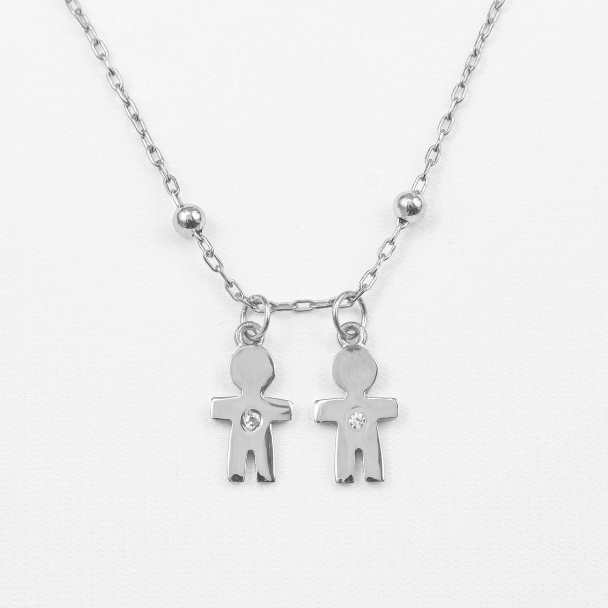 NATHALIE BIRD - COLLAR CLASSIC DIJE NIÑO NIÑO SILVER