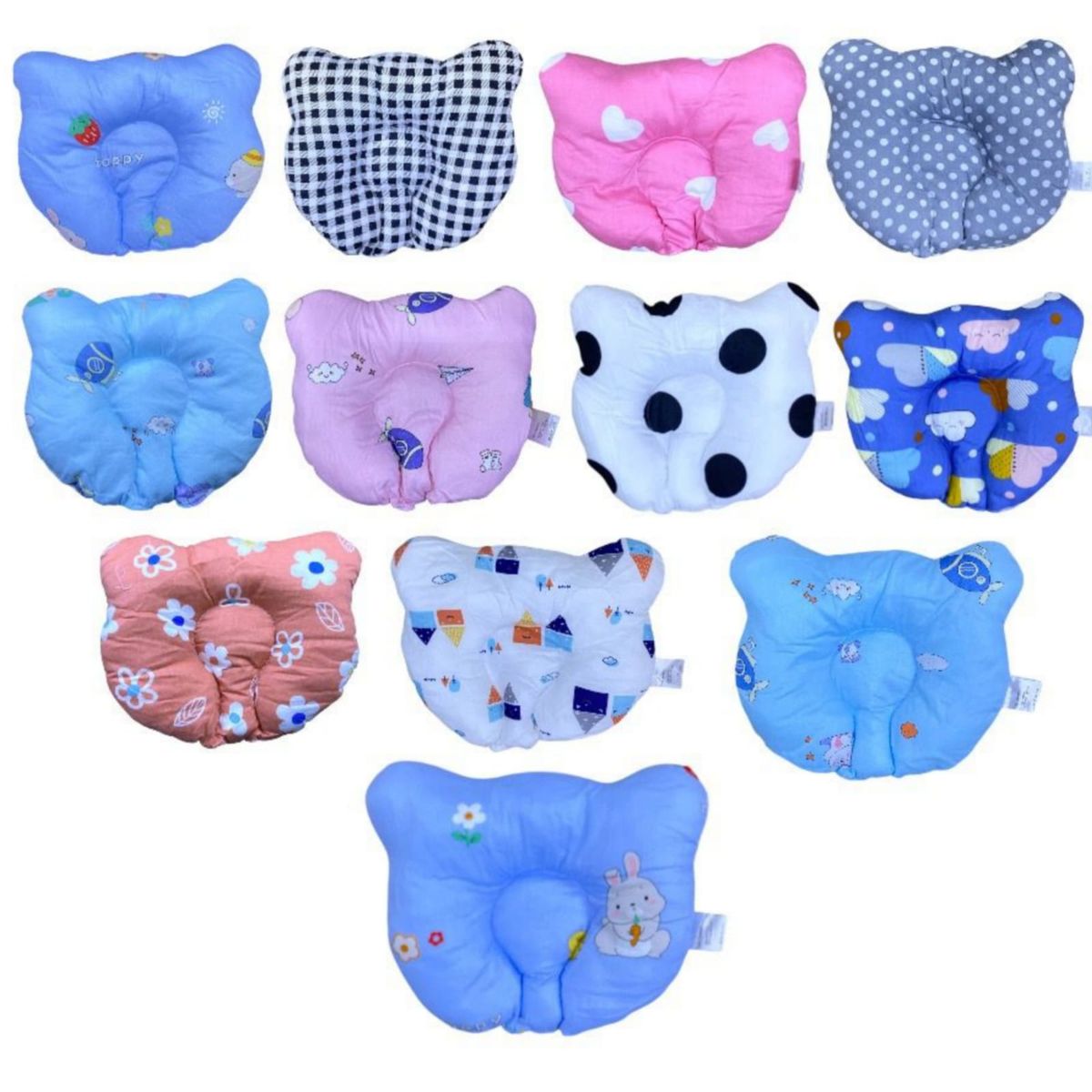 GENERICO - Almohada para Bebe Plana Modeladora COLORES PARA NIÑOS