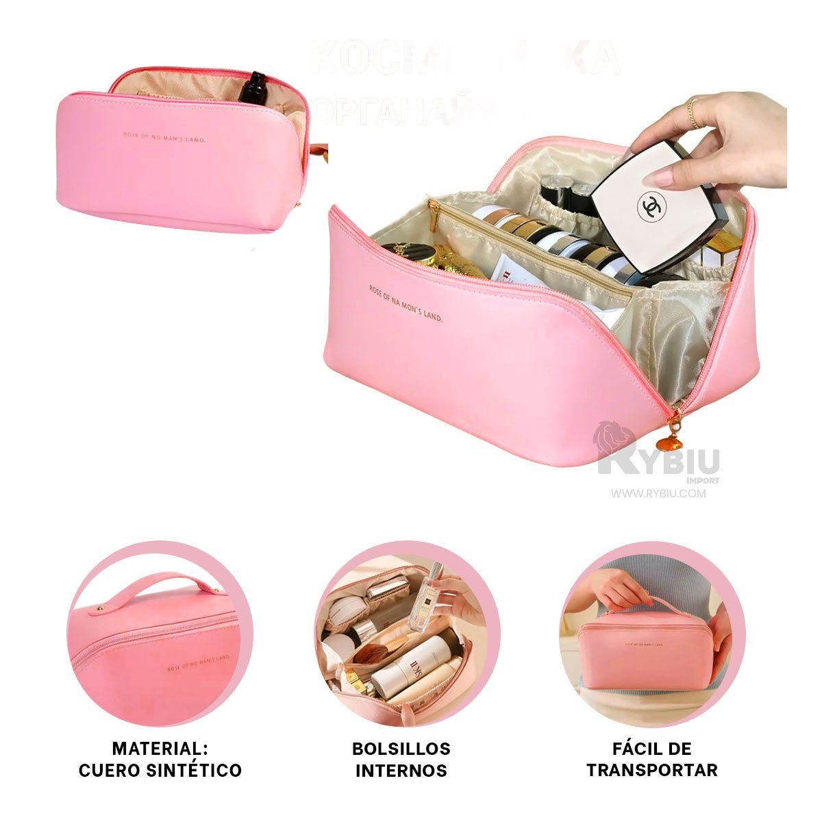 GENERICO - Estuche Elegante de hica en Tono Rosado Y+Ligas de Regalo