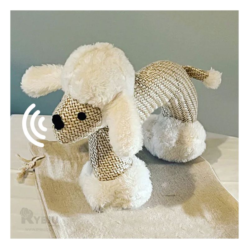 RYBIU IMPORT - Peluche en Forma de Perro de Color Blanco Y+Papel de Regalo