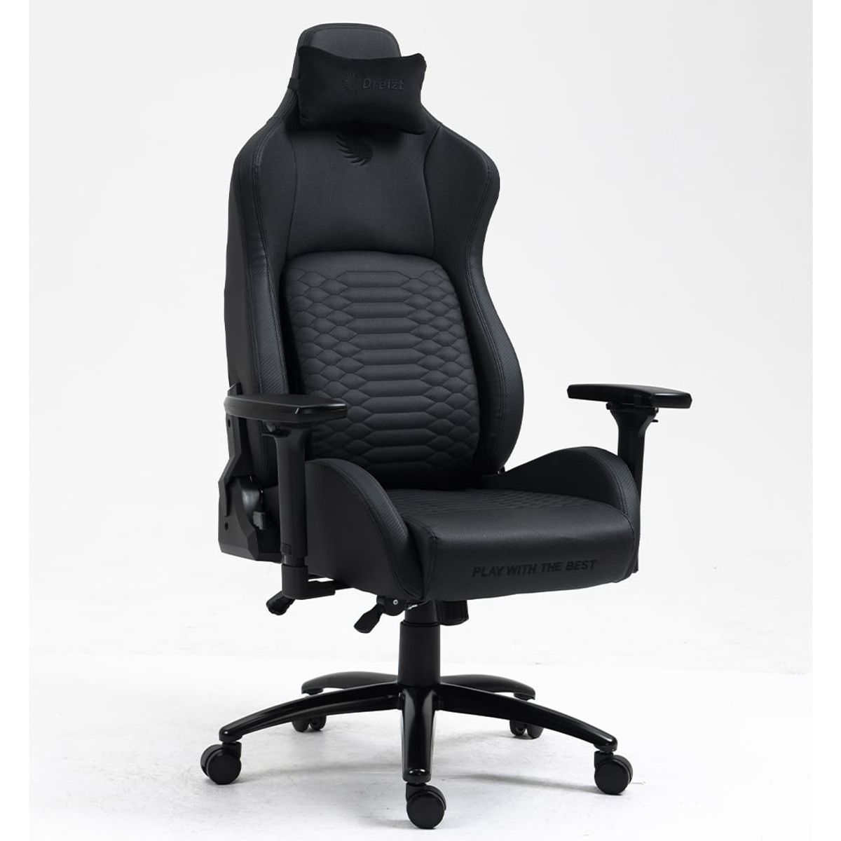 DREIZT - Silla Gamer Dreizt Titan Series Negro Premium Almohadilla Inteligente