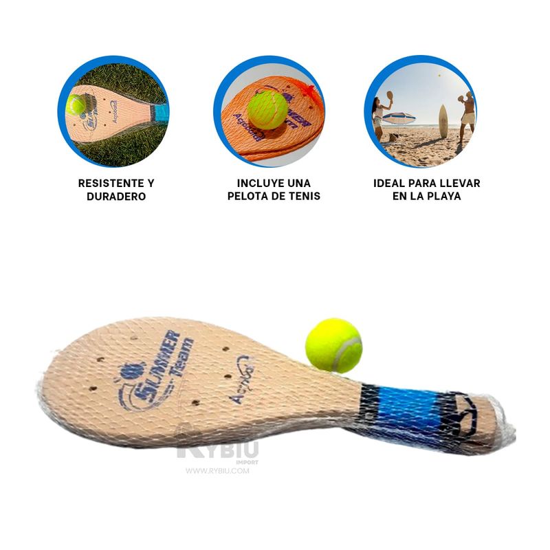 GENERICO - Raquetas Portatil y Elegante en Beige Y+Gift Stickers