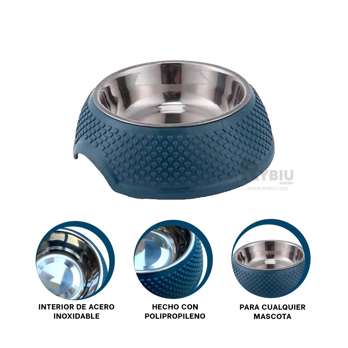 GENERICO - Recipiente Desarmable de Azul Oscuro Y+Post-it Adhesivos