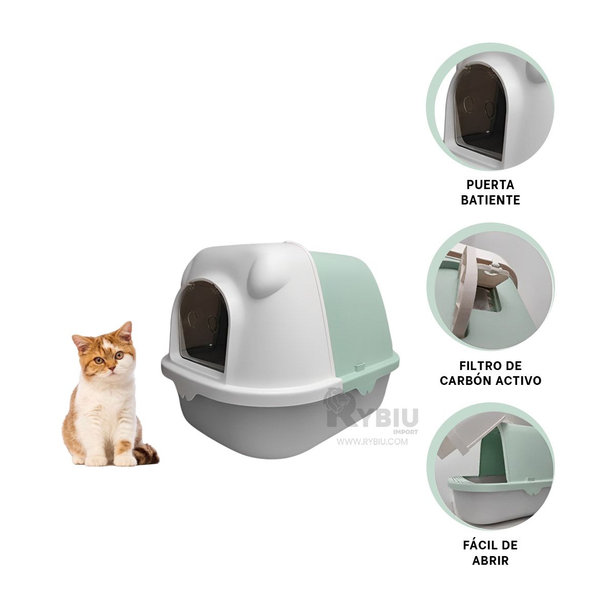 GENERICO - Arenero con Cubierta Util Verde y Plomo Y+Regalo Agendita