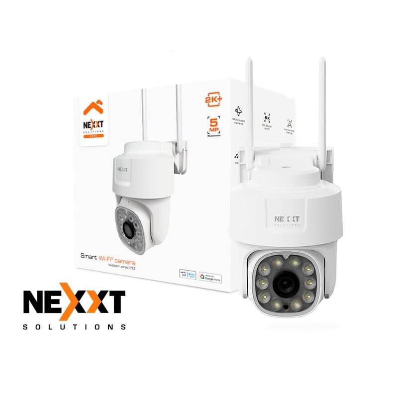 NEXXT SOLUTIONS - Cámara PTZ Inalámbrica Nexxt NHC-OP10 5MP Audio 2 vías Reflector Zoom 6X RJ45