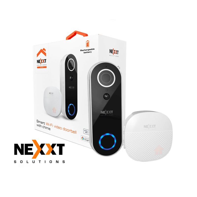 NEXXT SOLUTIONS - Timbre Smart Wifi Nexxt NHC-D100 Control voz Alertas Multiples accesos
