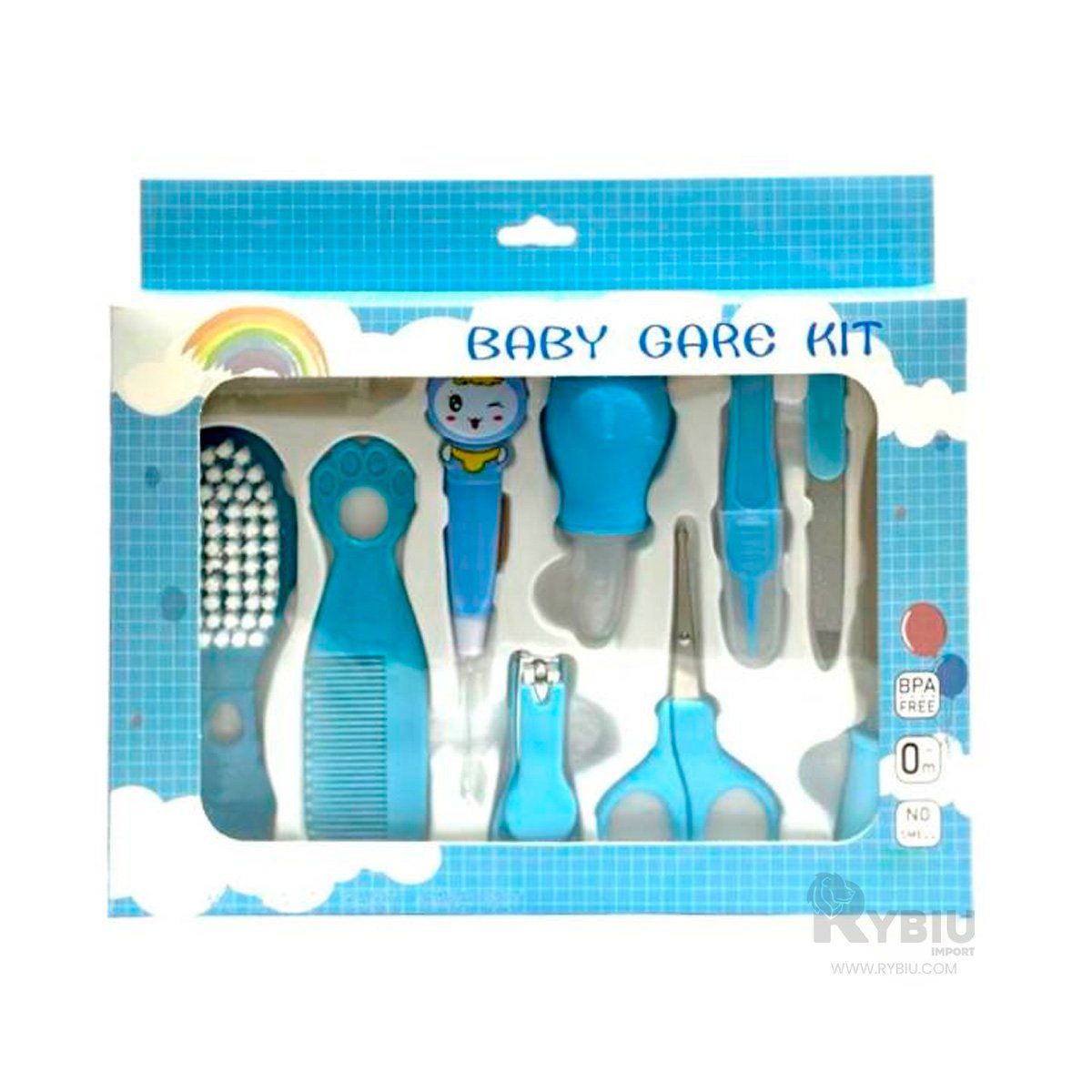 GENERICO - Kit de Cuidado Bebe 10 Piezas Color Azul