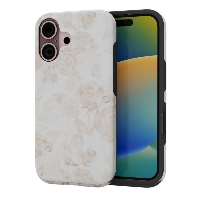 ARTSCASE - Case iphone 15 Pro Max Beige Flowers ArtsCase