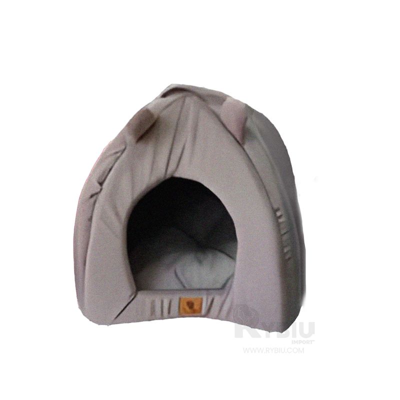 GENERICO - Cama Cerrada Forma de Iglu Talla M en Plomo Y+Stickers