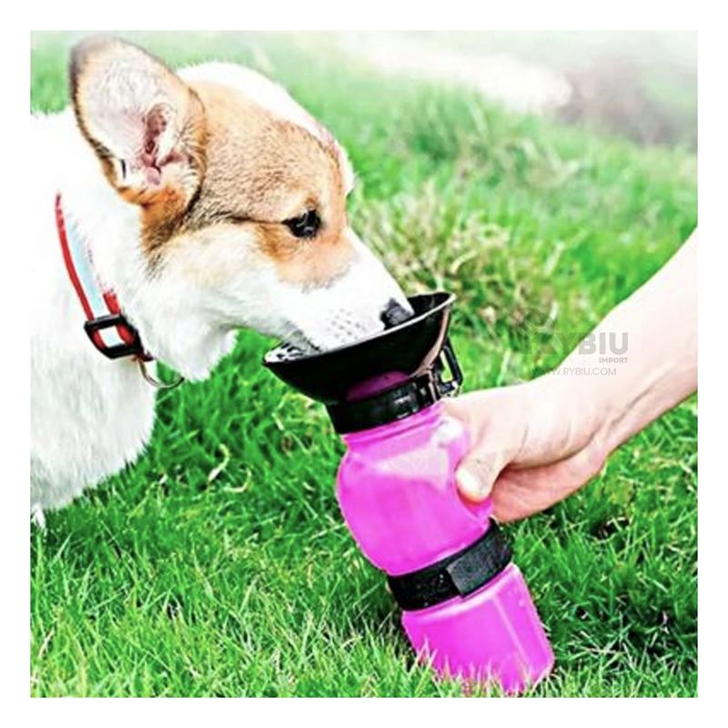 RYBIU IMPORT - Botella para Liquidos Practico Rosado Y+Regalo Stickers