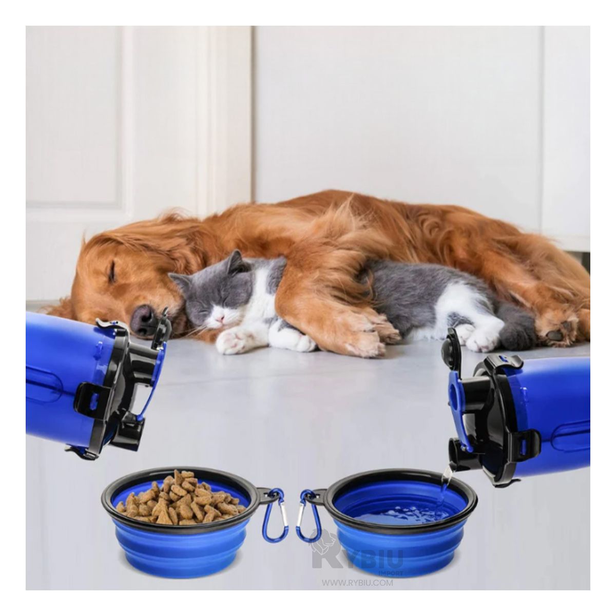 RYBIU IMPORT - Dispensador de Agua de Color Azul Y+Post-it Adhesivos