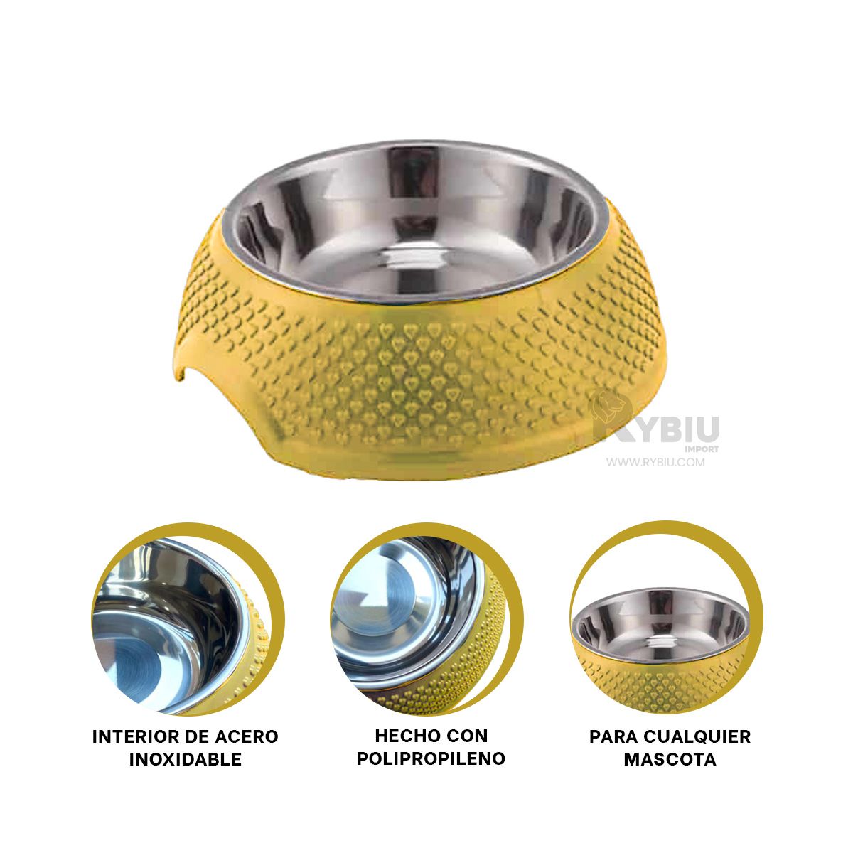 GENERICO - Recipiente Desarmable en Tono Amarillo Y+Post-it Adhesivos