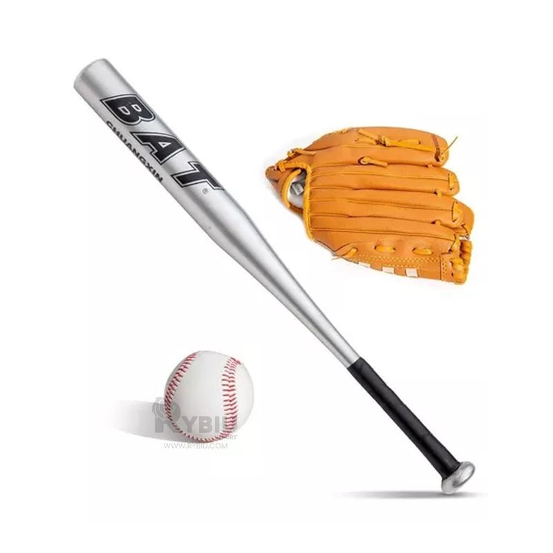 GENERICO - Kit Clasico para Beisbol en Plateado Y+Gift Stickers