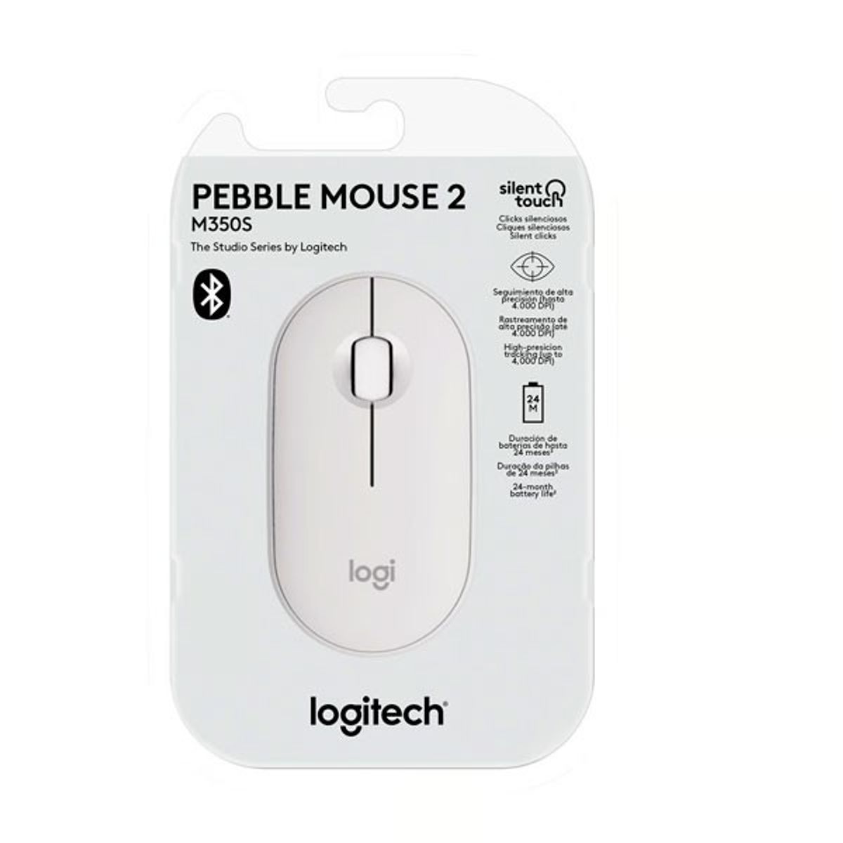 LOGITECH - Mouse Logitech Pebble 2 M350 Blanco Bluetooth