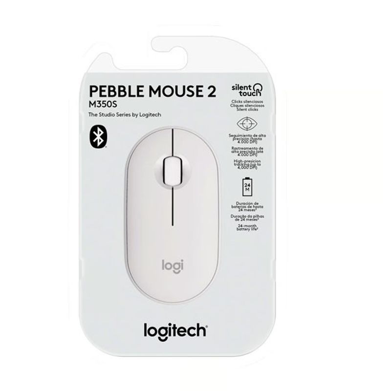 LOGITECH - Mouse Logitech Pebble 2 M350 Blanco Bluetooth