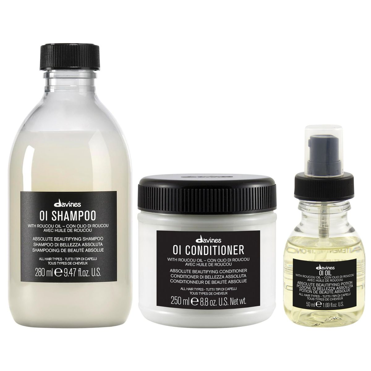 DAVINES - Shampoo Antioxidante 280ml + Acondicionador + Oil 50ml Davines OI