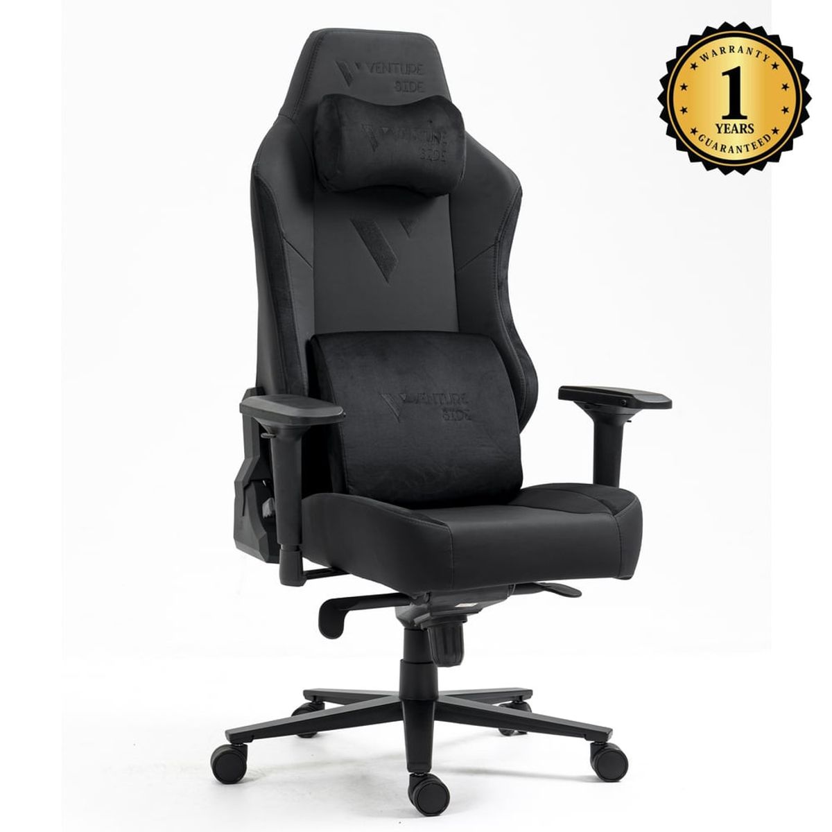 VENTURE SIDE - Silla Gamer Venture Side Prime Negro Cuero Almohadilla Magnetica
