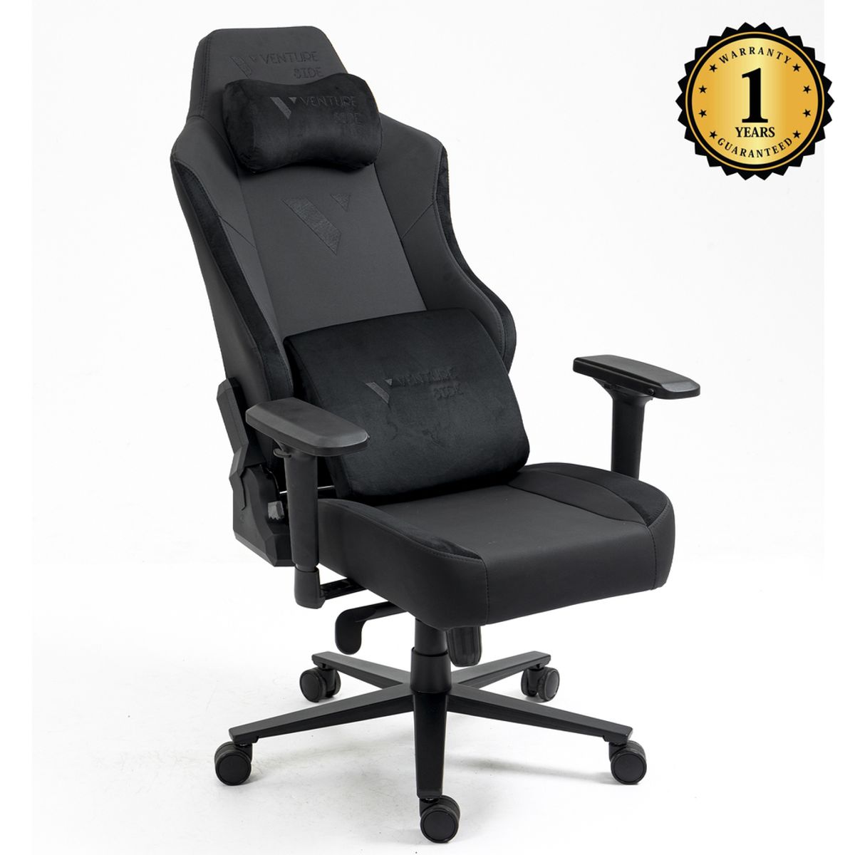 VENTURE SIDE - Silla Gamer Venture Side Prime Negro Cuero Almohadilla Magnetica