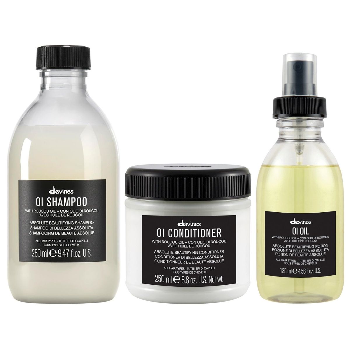 DAVINES - Shampoo Antioxidante 280ml + Acondicionador + Oil 135ml Davines OI