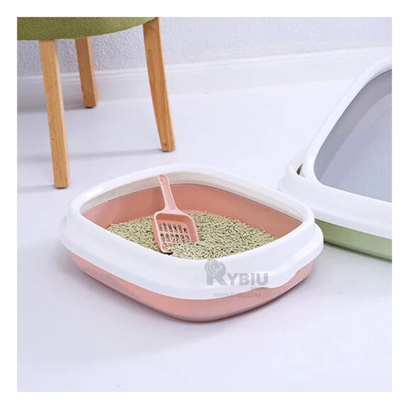 GENERICO - Caja de Arena para Gatitos 40x33x11 Rosado Y+Gift MiniAgenda