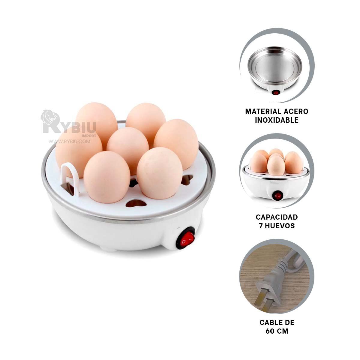 GENERICO - Maquina Funcional para Hacer Huevos Blanco Y+Regalo Agendita