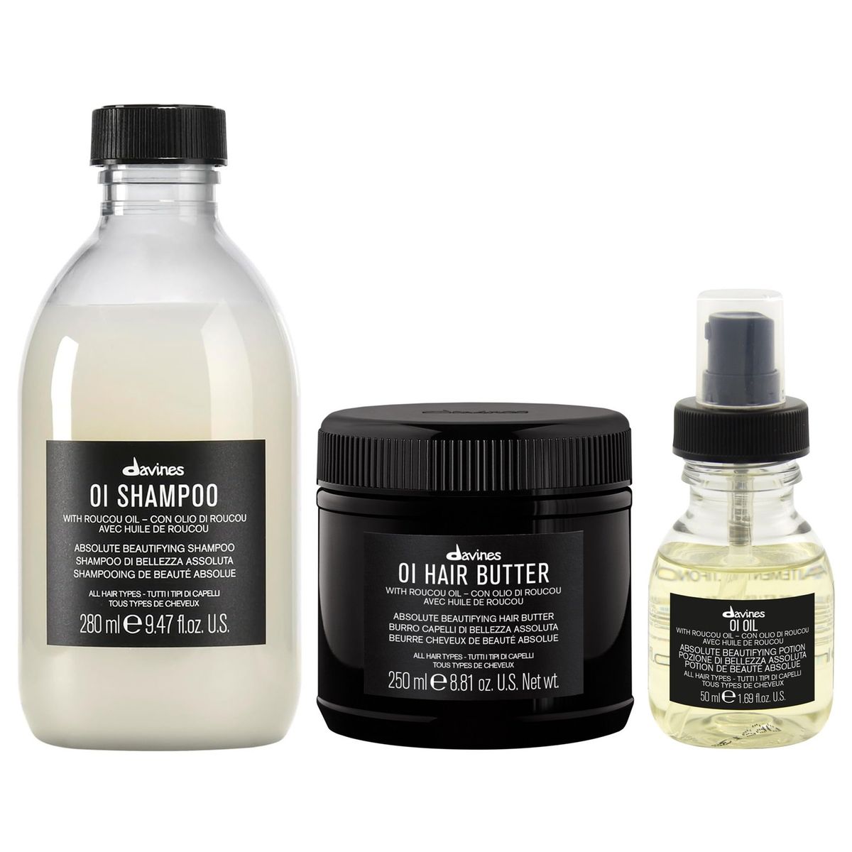 DAVINES - Shampoo Antioxidante 280ml + Hair Butter + Oil 50ml Davines OI