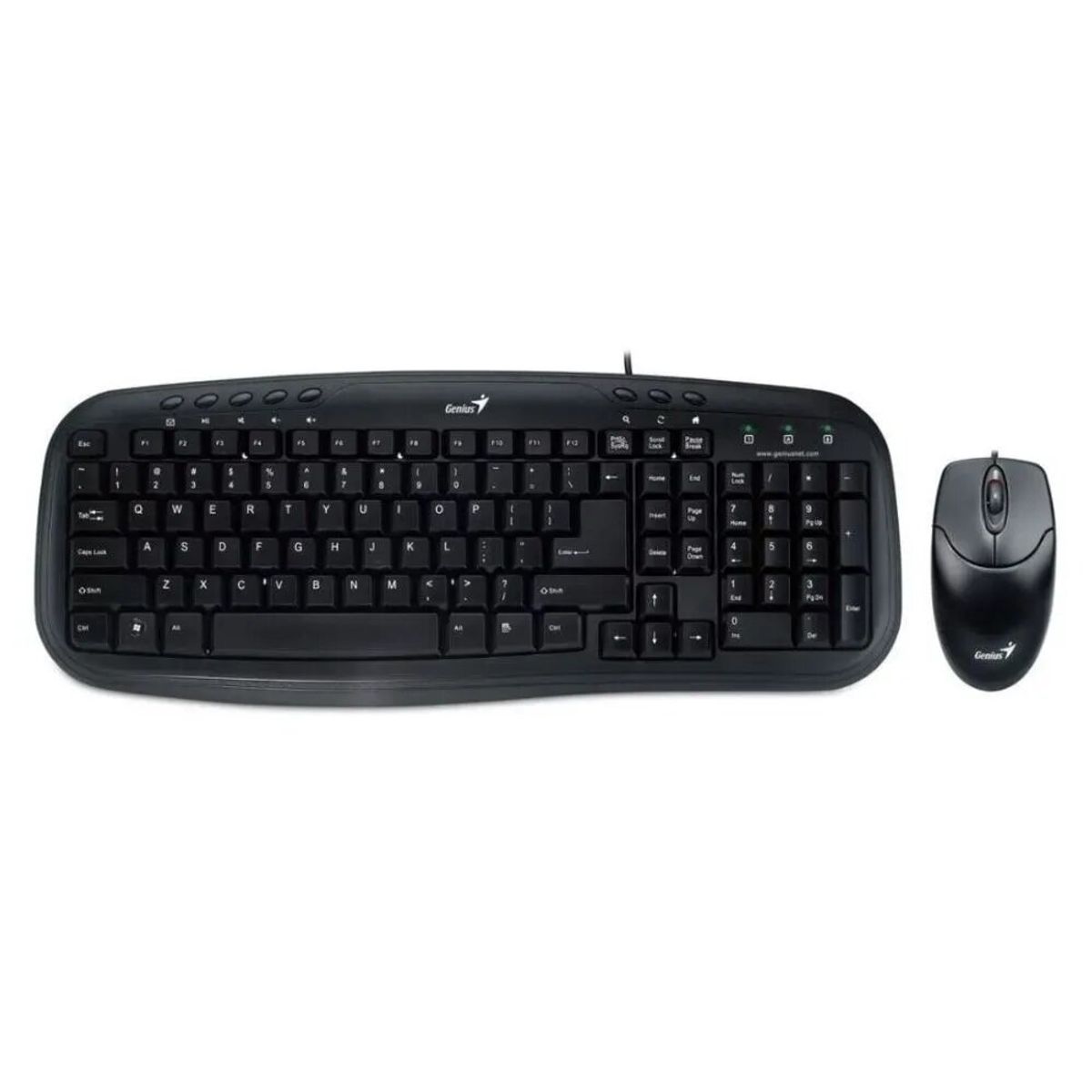 GENIUS - KIT TECLADO + MOUSE GENIUS KM-200 31330003401 USB MULTIMEDIA BLACK