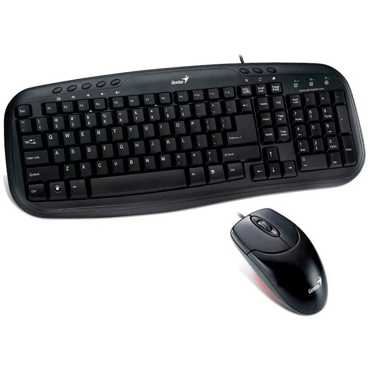 GENIUS - KIT TECLADO + MOUSE GENIUS KM-200 31330003401 USB MULTIMEDIA BLACK