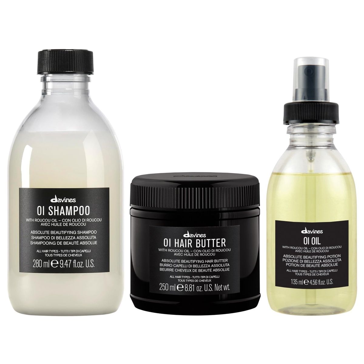 DAVINES - Shampoo Antioxidante 280ml + Hair Butter + Oil 135ml Davines OI
