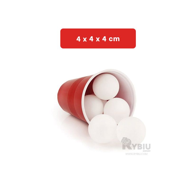 GENERICO - Pelotas de Ping Pong Color Blanco Y+Regalo Ligas para Peinar