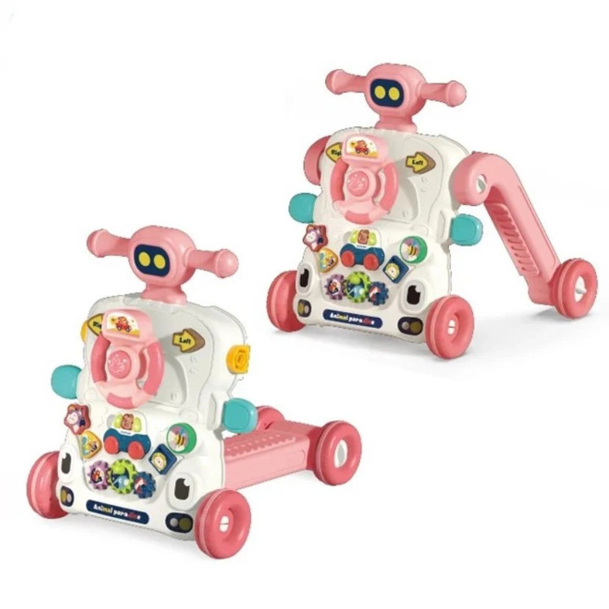 GENERICO - Caminador Musical multifuncional 6 en 1 - Rosado