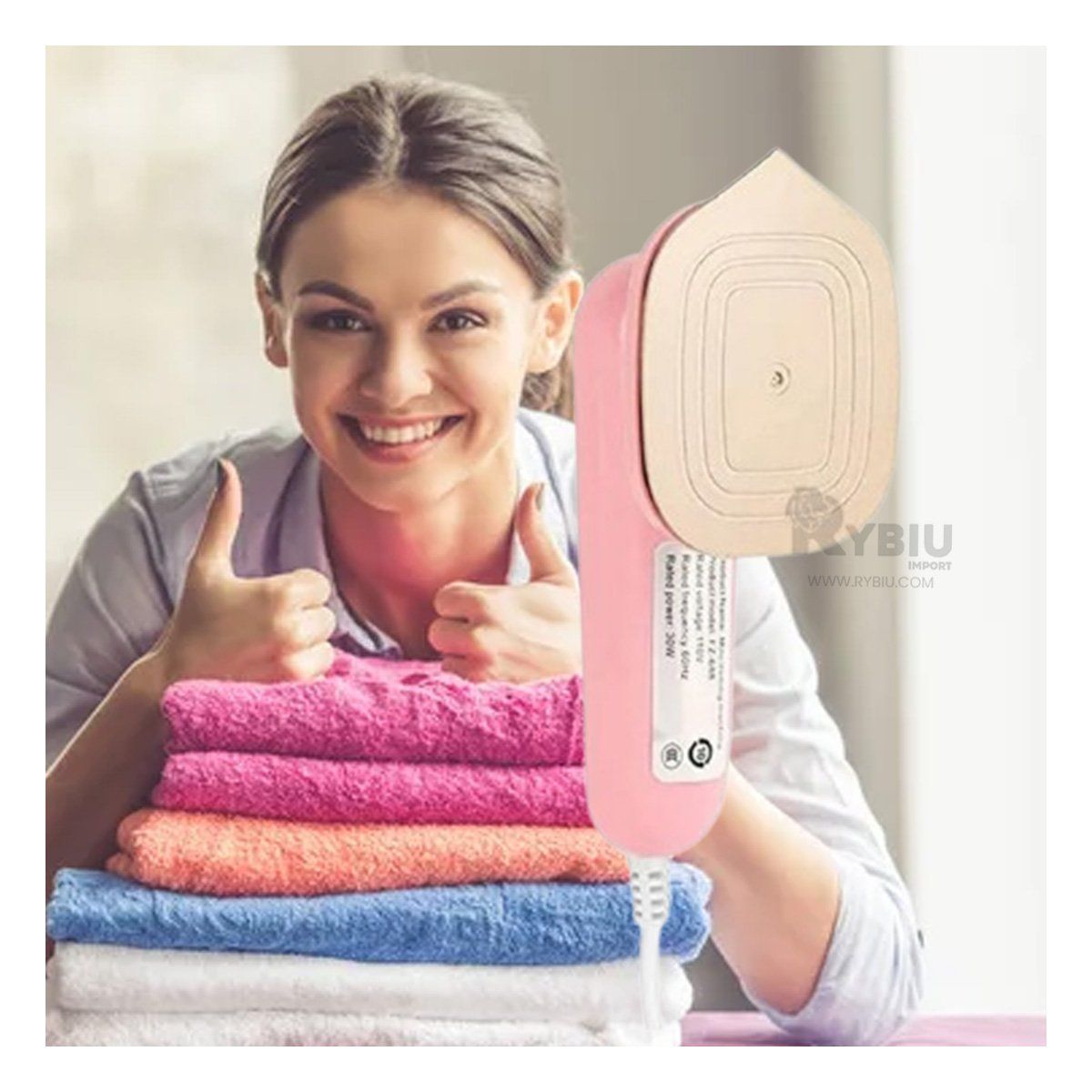 GENERICO - Planchador Tamaño Reducido en Rosado Y+Gift MiniAgenda