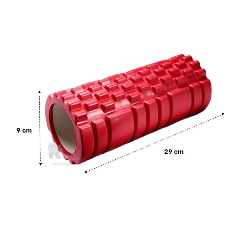 GENERICO - Rollo Muscular 29x9 Color Rojo Y+Regalo Ligas para Peinar