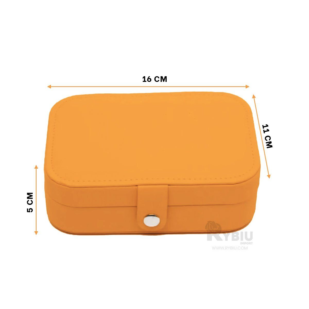 GENERICO - Caja para Joyas Anaranjado Y+Regalo Ligas para Peinar