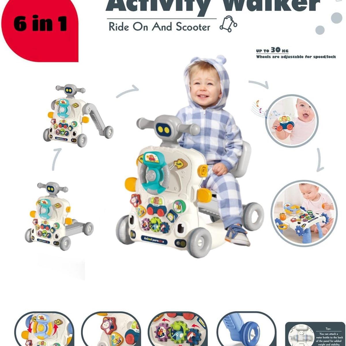 GENERICO - Caminador Musical multifuncional 6 en 1