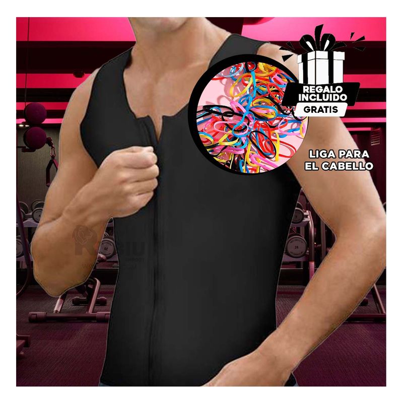 GENERICO - Faja Crossfit Util Negro en XL Y+Regalo Ligas para Peinar