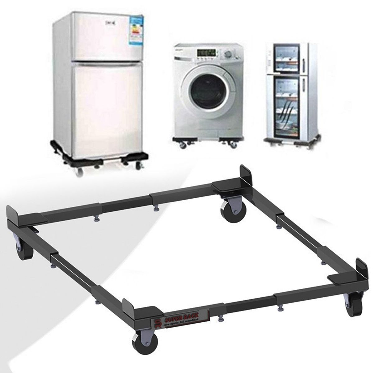 SUPER RACK - Base Móvil para Refrigeradora Cocina y Lavadora